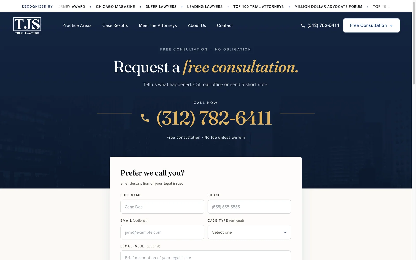 Tarpey contact experience on the redesigned website.